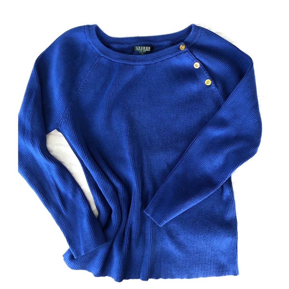 Ralph Lauren Gorgeous Blue Cotton Sweater